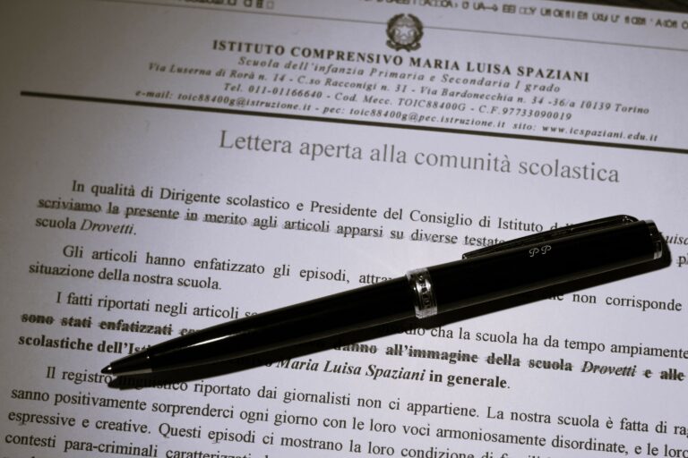 Lettera aperta alla comunità scolastica